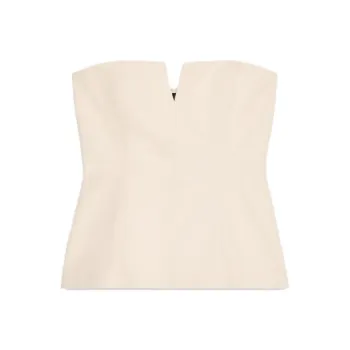 ZARA Strapless Top Women's Beige