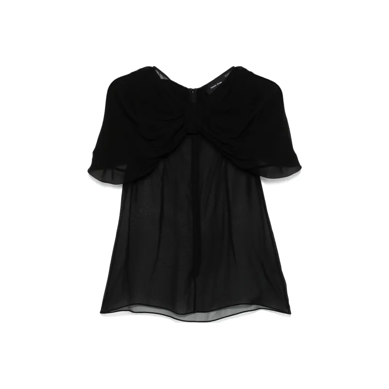 SIMONE ROCHA Bow detail Sheer Blouse-0