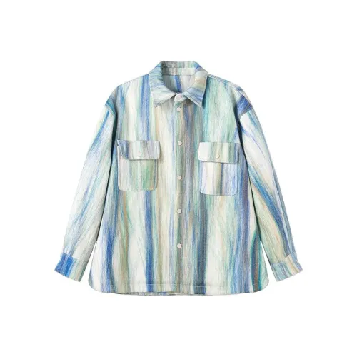 AUGENWEIDE Shirt Unisex Blue/Green Mixed Color