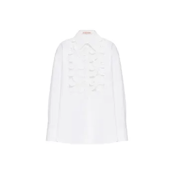 Valentino Floral Cut Out Long Sleeved Shirt