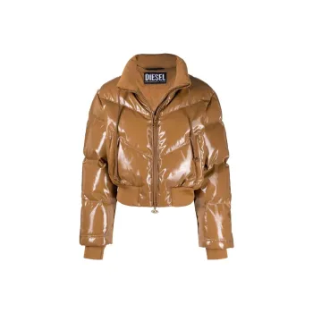 DIESEL Down Jacket Women's Brown
