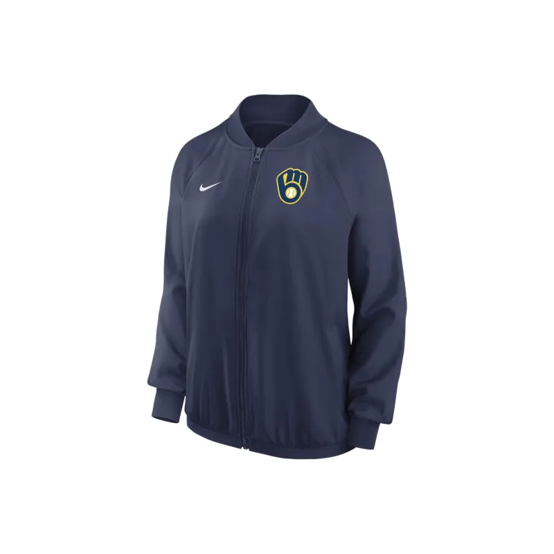 Nike Milwaukee Brewers Women's's Nike Mlb Full Zip Hoodie-0