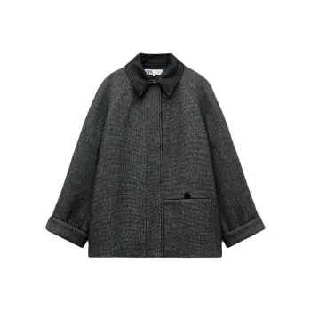ZARA ZW Series Jackets Coats Women's White/Gray