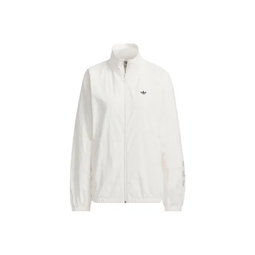Adidas Originals RUCHED TRACK TOP TRACK TOP Jackets & Coats Women's White/Black