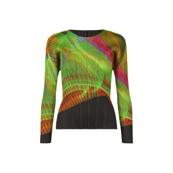 PLEATS PLEASE ISSEY MIYAKE Regular T Shirt Women's Bright Green