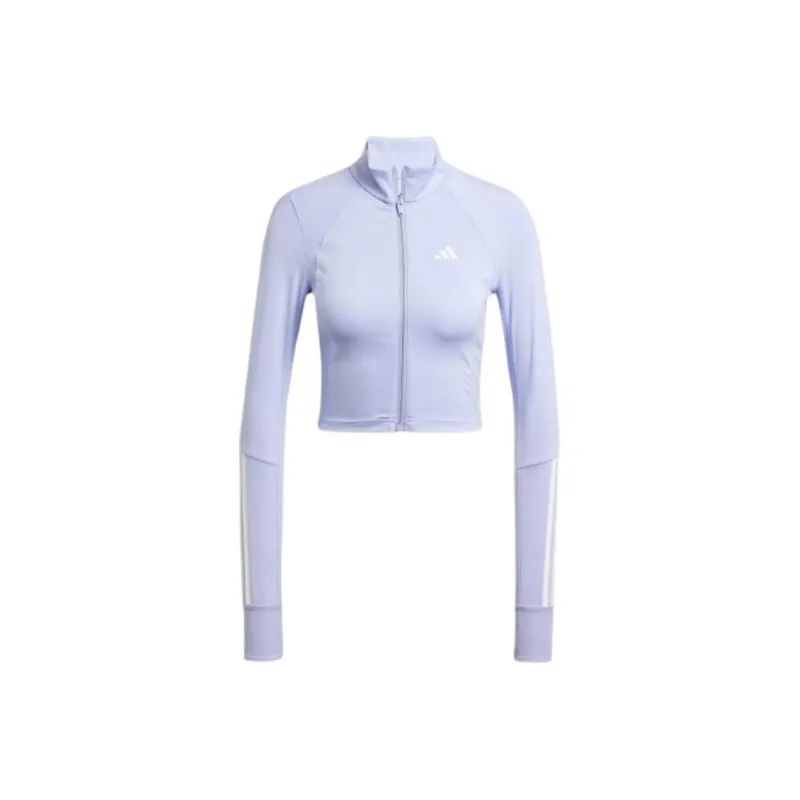 Adidas Free Shipping With AdiClub Hyperglam Full Zip Ribbed Cover Up-0