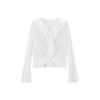 LEDIN Chiffon Shirt Women's Bright White