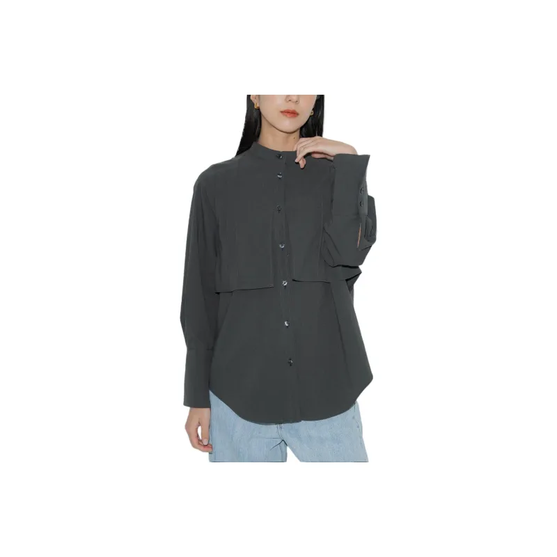 PUBLIC TOKYO SS25 Shirt Women's Dark Gray-0