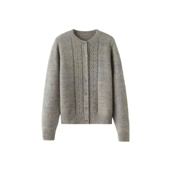 SNOWFORTE Knitwear Women's Blue Camel Jacquard Yarn