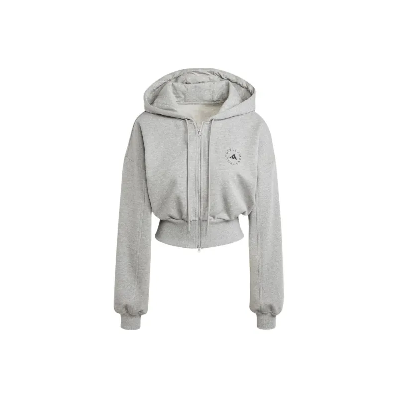 Adidas Logo-print Cropped Hoodie-0