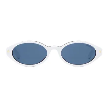 DIOR Acetate Oval Sunglasses Unisex White