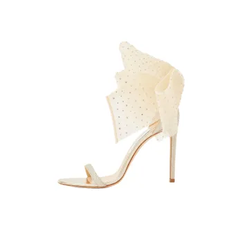 Jimmy Choo Aveline One Strap Sandals 10cm Women's Gold