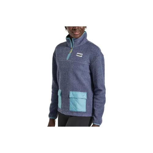 Saucony Rested Sherpa 1/4 Zip Sweatshirt Women's Purple