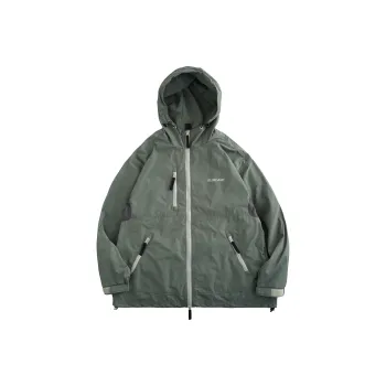 BLUELANDINC Jacket Spring And Autumn Women's Gray Green