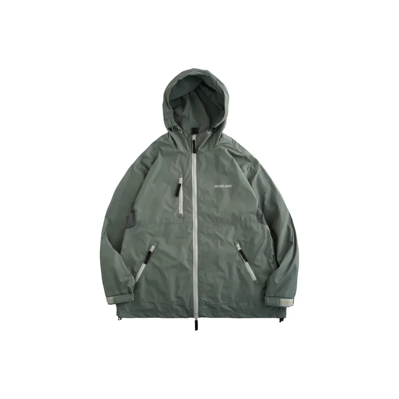 BLUELANDINC Jacket Spring And Autumn Women's Gray Green-0