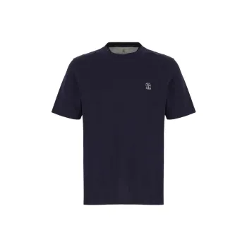 Brunello Cucinelli Logo embroidered T shirt