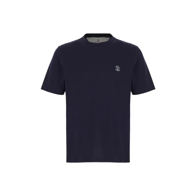 Brunello Cucinelli Logo Printed Crewneck T Shirt-0