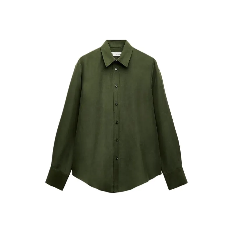 ZARA ZW Series Shirts Women's Green-0