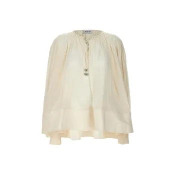 Lanvin Pleated Drop-Shoulder Kaftan