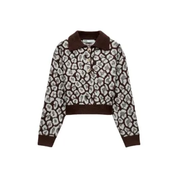 ZARA New Year Polo Shirts Women's Brown