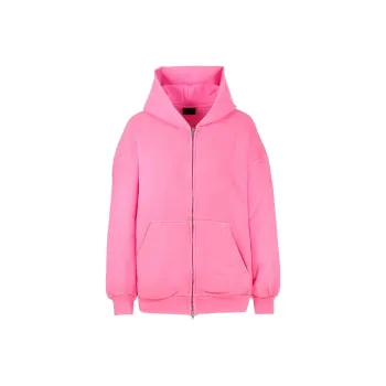Balenciaga Small Zip Up Hoodie 'Pink Fluo'