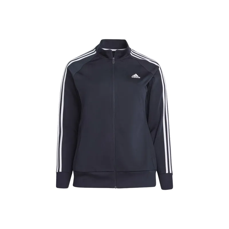 Adidas Free Shipping With AdiClub Essentials Warm-Up Tricot Slim 3-Stripes Track Jacket Plus Size-0