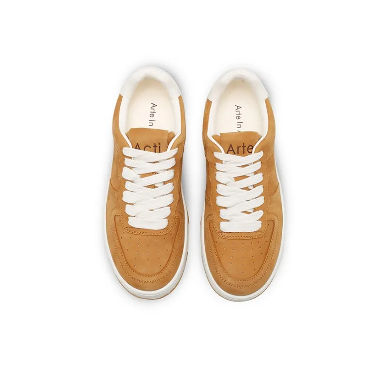 Arte In Acti Low Top Skateboard Shoes Unisex Ginger Yellow-2