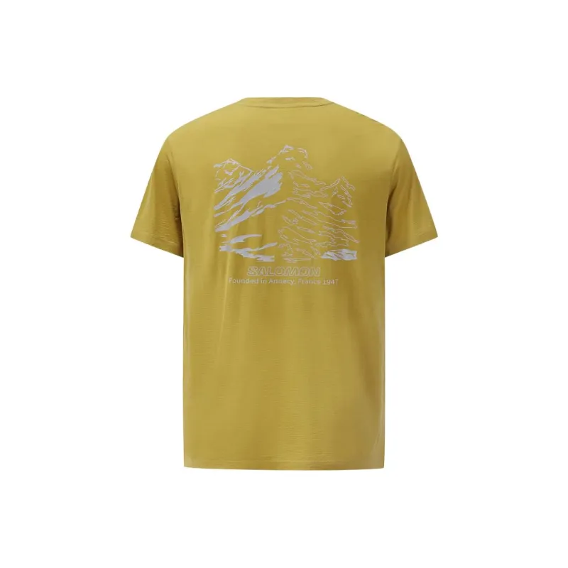 SALOMON T Shirts Men Mustard-1