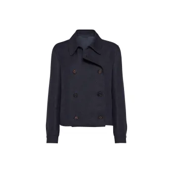 Brunello Cucinelli Monili Detailed Double Breasted Jacket