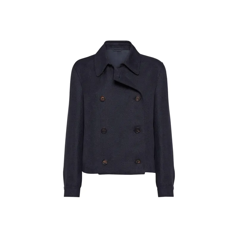 Brunello Cucinelli Monili Detailed Double Breasted Jacket-0