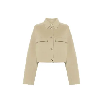 NANUSHKA Felted Wool-blend Cropped Jacket