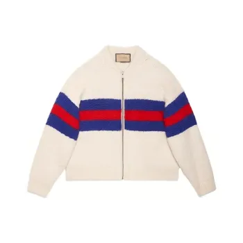 GUCCI Zip-Up Knitted Cardigan