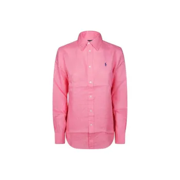 Polo Ralph Lauren Classic Fit Linen Shirt Ht Fuschia