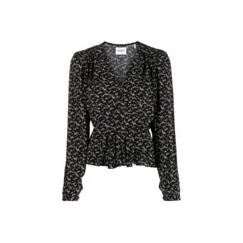 ISABEL MARANT ETOILE Logo Printed Crewneck T Shirt SS24 Shirt Women's Black