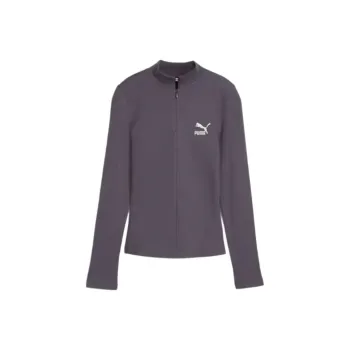 PUMA Playera En Rib De Cuello Con Cremallera Para Mujer Classics