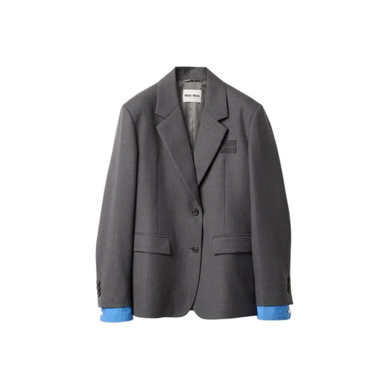 MIU MIU Single breasted Gabardine Blazer-0