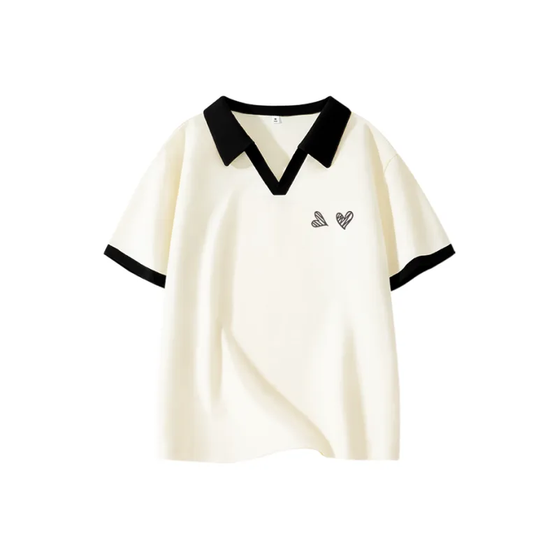 Cotton Polo Shirts Women's-3