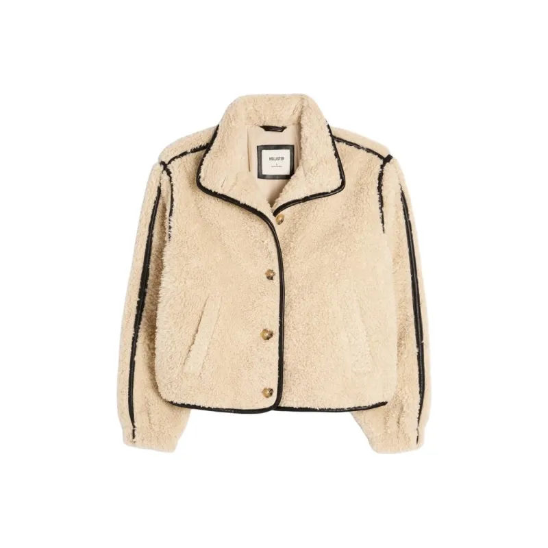 Hollister Jackets Coats Women's Cream-0