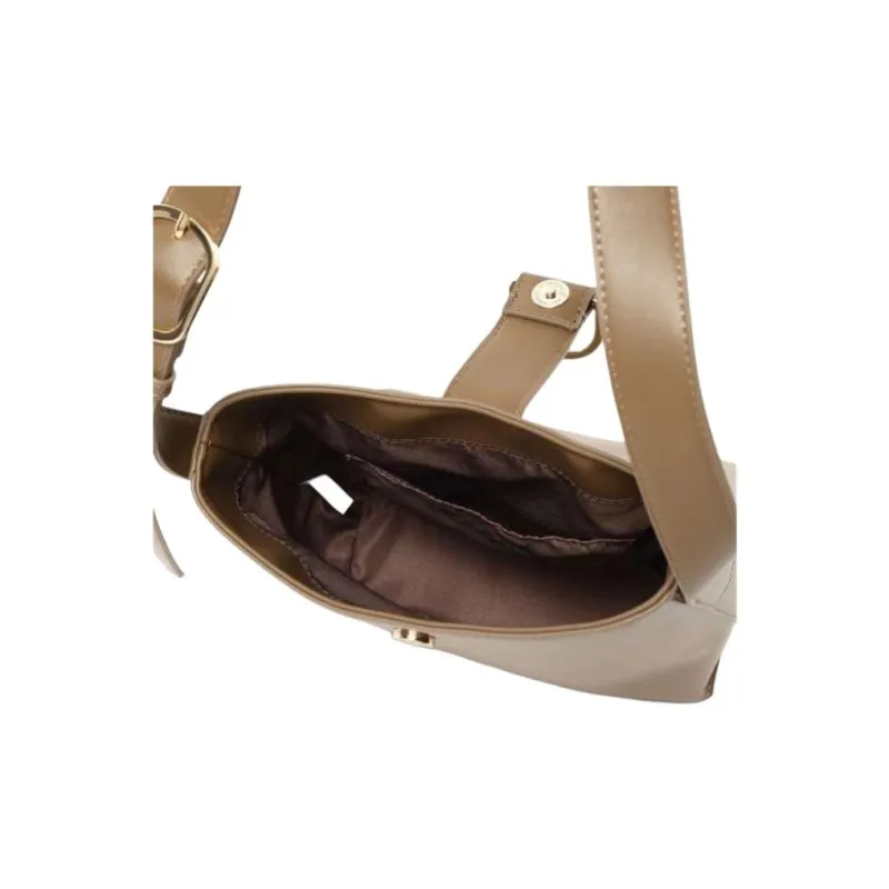 Beams Heart Synthetic Leather Shoulder Bag Women's Brown-3