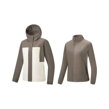 XTEP Variety Training Collection Jackets & Coats Women's Cotton White/Thorn Brown