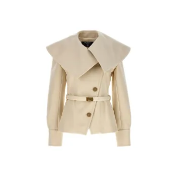 BALMAIN Double Breasted Buttoned Short Coat