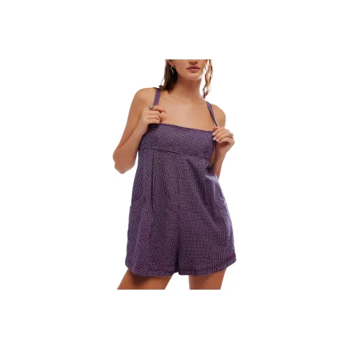 FREE PEOPLE Billie Romper Bodysuits Women's Begonia Pink Overdye/Autumn Begonia Pink Color