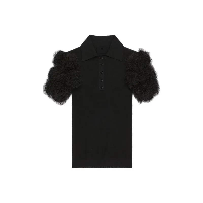 Givenchy Pompom detail Polo Top-0