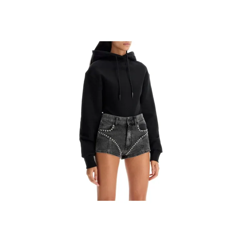 Mugler Fleece Hoodie Bodysuit-4