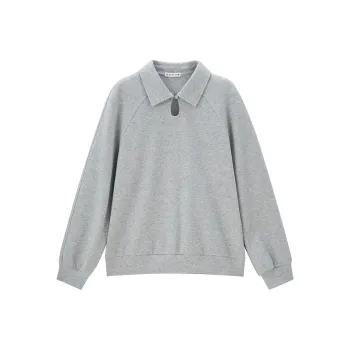 UNIQLO Polo Shirt Women's Light Heather Gray