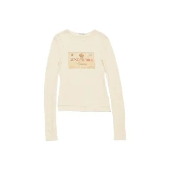 Acne Studios Double Layered Long Sleeve T Shirt 'Ecru Beige'