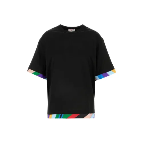EMILIO PUCCI Pattern Printed Trim Crewneck T Shirt