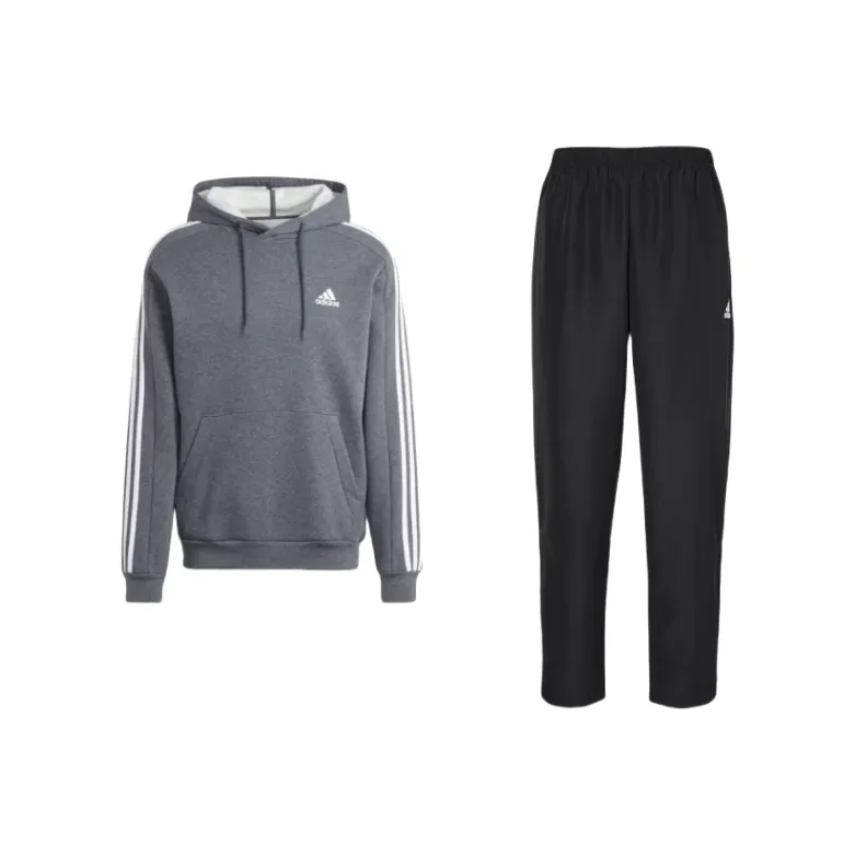 Adidas ESSENTIALS Fleece 3-Stripes Hoodie Casual Sportswear Men's-0