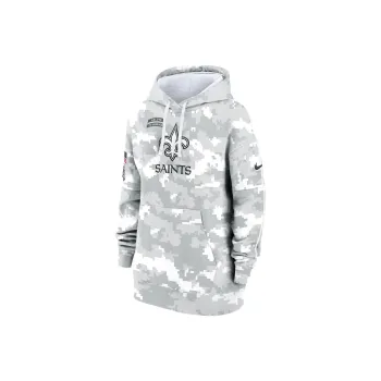 Nike New Orleans Saints Salute To Service Primary Edge Club Women's Nike Nfl Pullover Hoodie