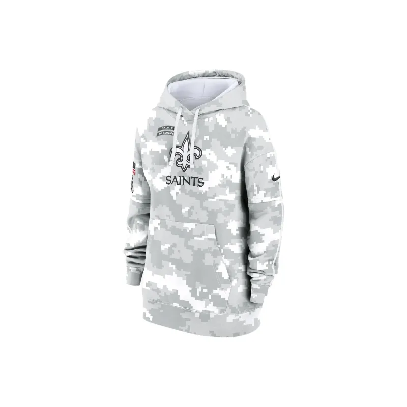 Nike New Orleans Saints Salute To Service Primary Edge Club Women's Nike Nfl Pullover Hoodie-0